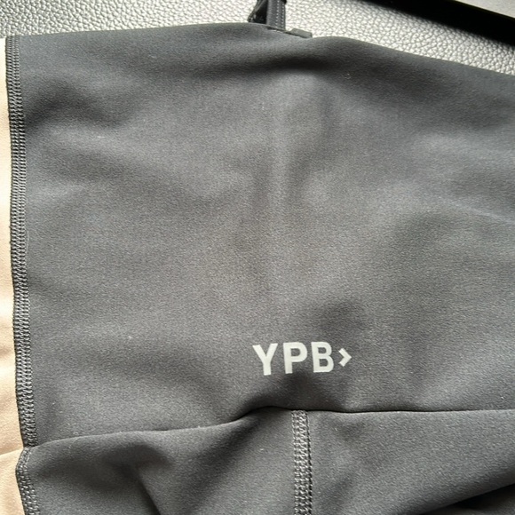 Abercrombie YPB sculptLUX Squareneck Onesie Onyx Colorblock Black Tan Sz XXL - Picture 9 of 14